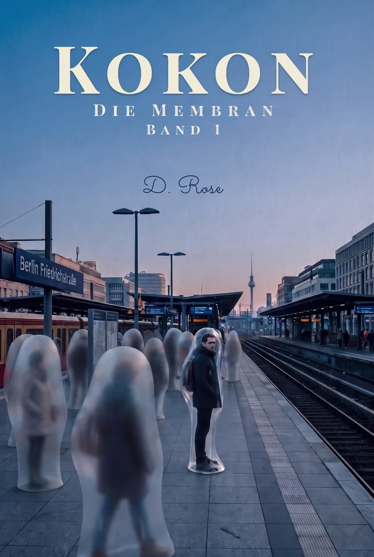 Kokon – Die Membran, Band 1. Roman von D. Rose. Covermotiv mit generativer KI erstellt.